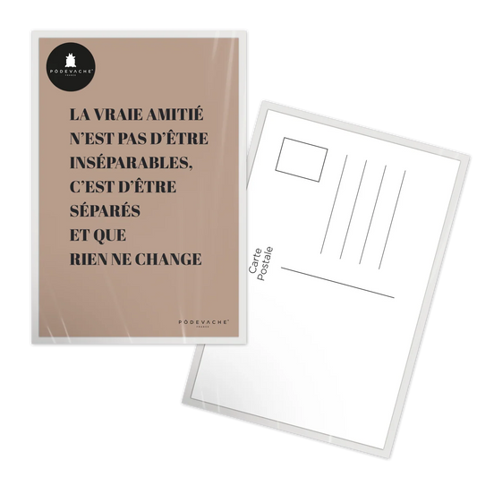 CARTE - VRAIE AMITIE (AVEC ENVELOPPE)