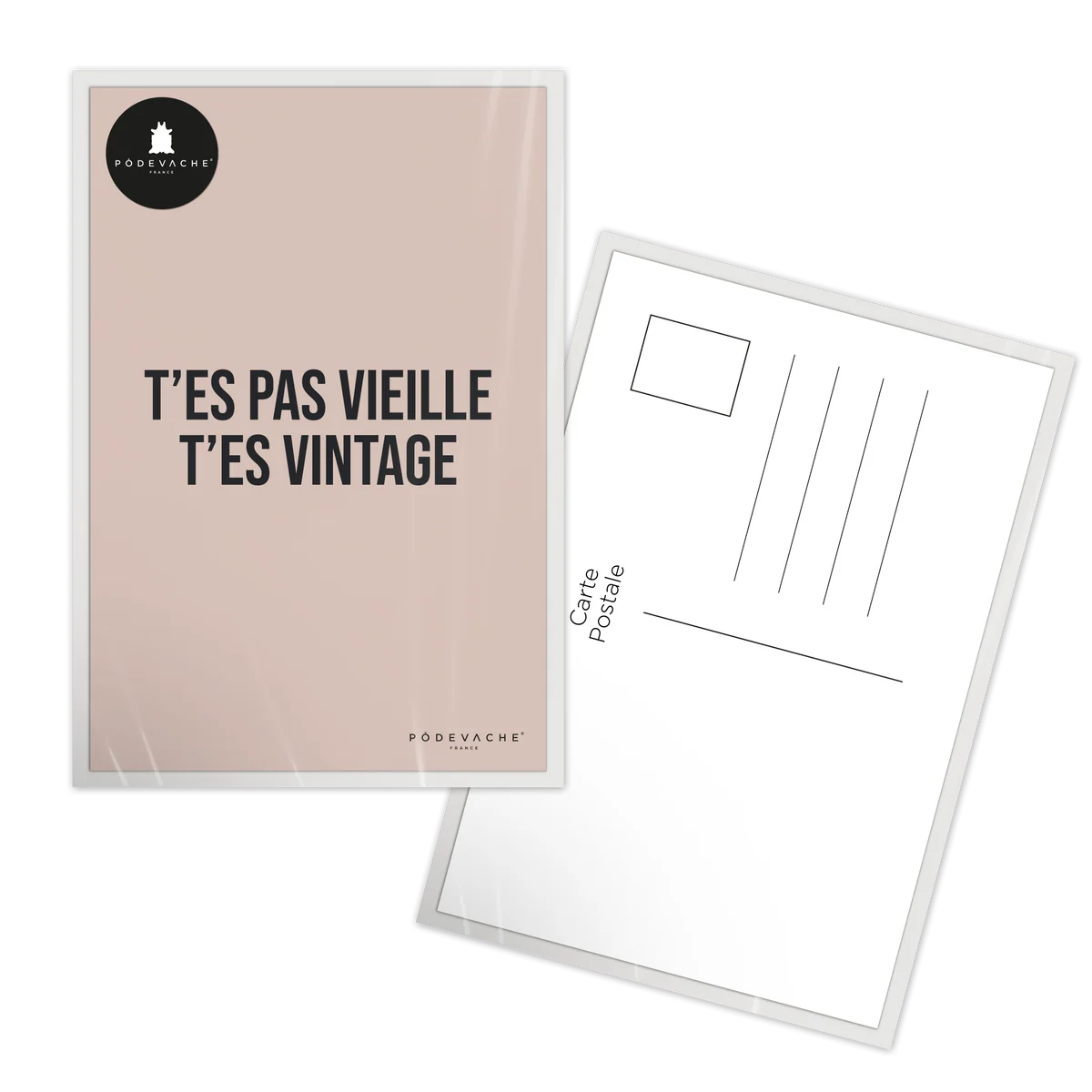 CARTE - VIELLE VINTAGE (AVEC ENVELOPPE)