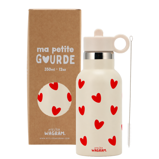 GOURDE CREME COEURS ROUGE - 350ML