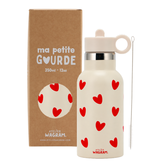GOURDE CREME COEURS ROUGE - 350ML