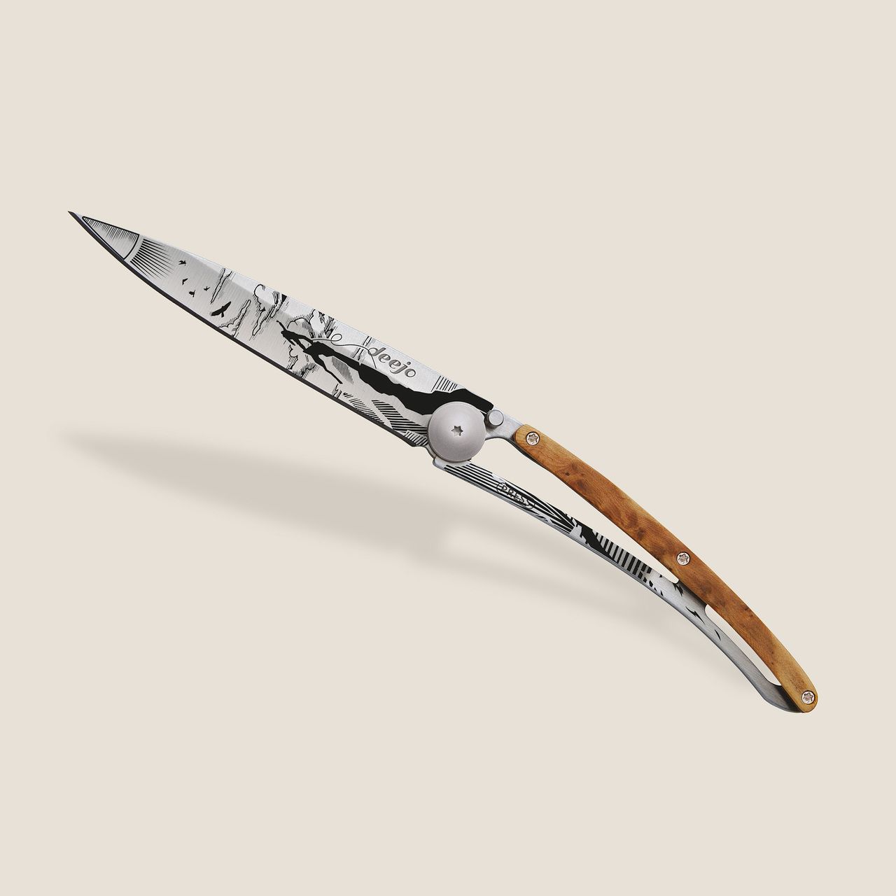 COUTEAU DE POCHE 37GR DEEJO GENEVRIER - ESCALADE