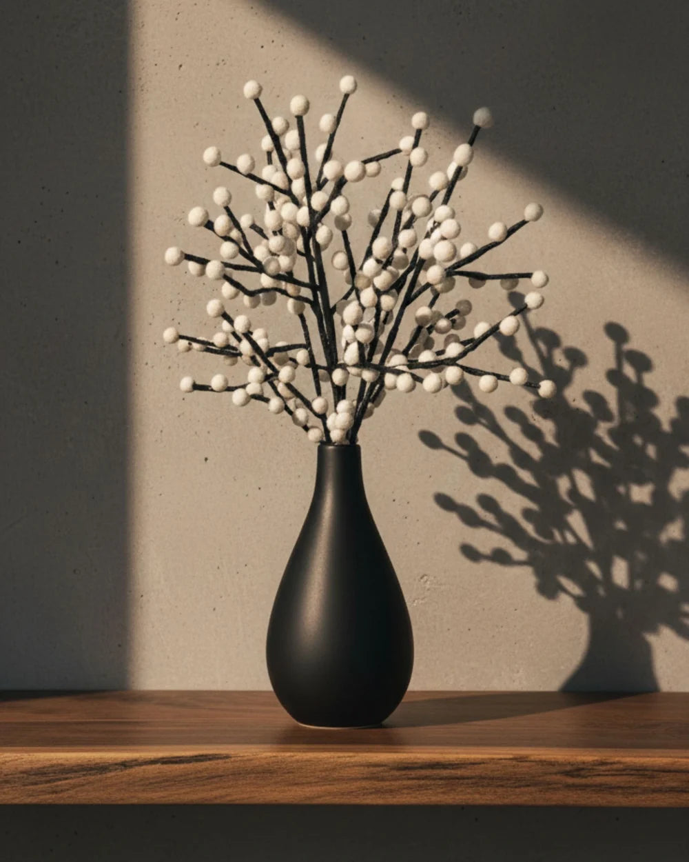 BRANCHE DE BAIES BLANCHES - FEUTRINE