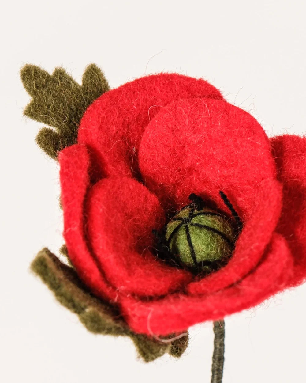 BRANCHE DE COQUELICOT - LAINE FEUTREE