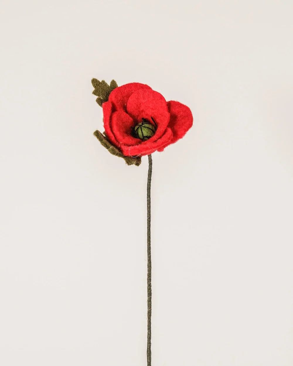 BRANCHE DE COQUELICOT - LAINE FEUTREE