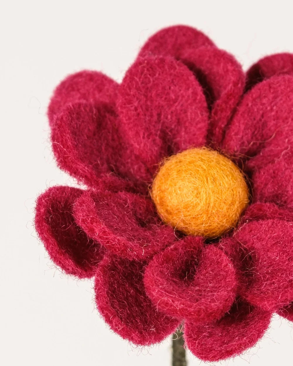 BRANCHE DE ANEMONE - LAINE FEUTREE FUSCHIA