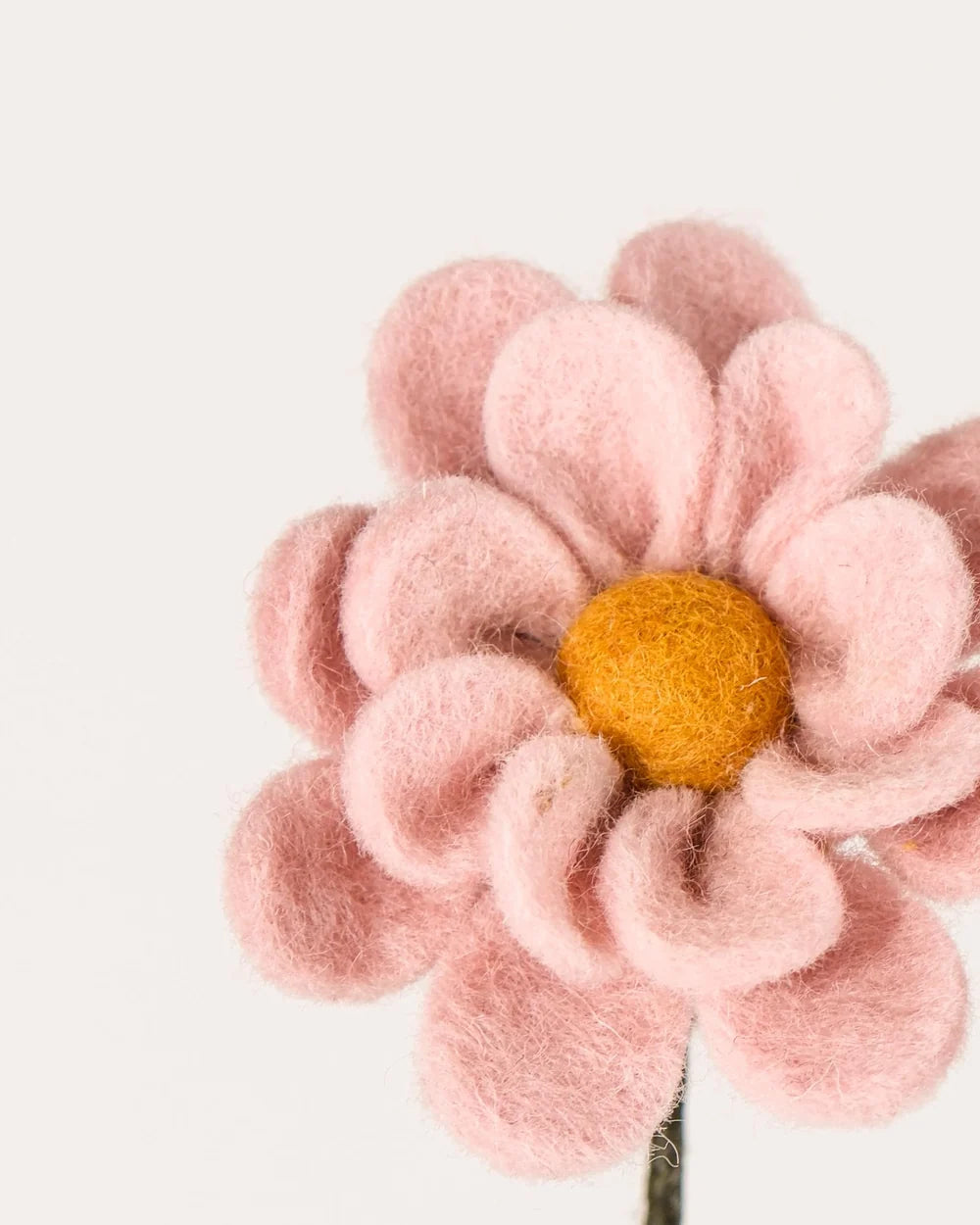 BRANCHE DE ANEMONE - LAINE FEUTREE ROSE PASTEL