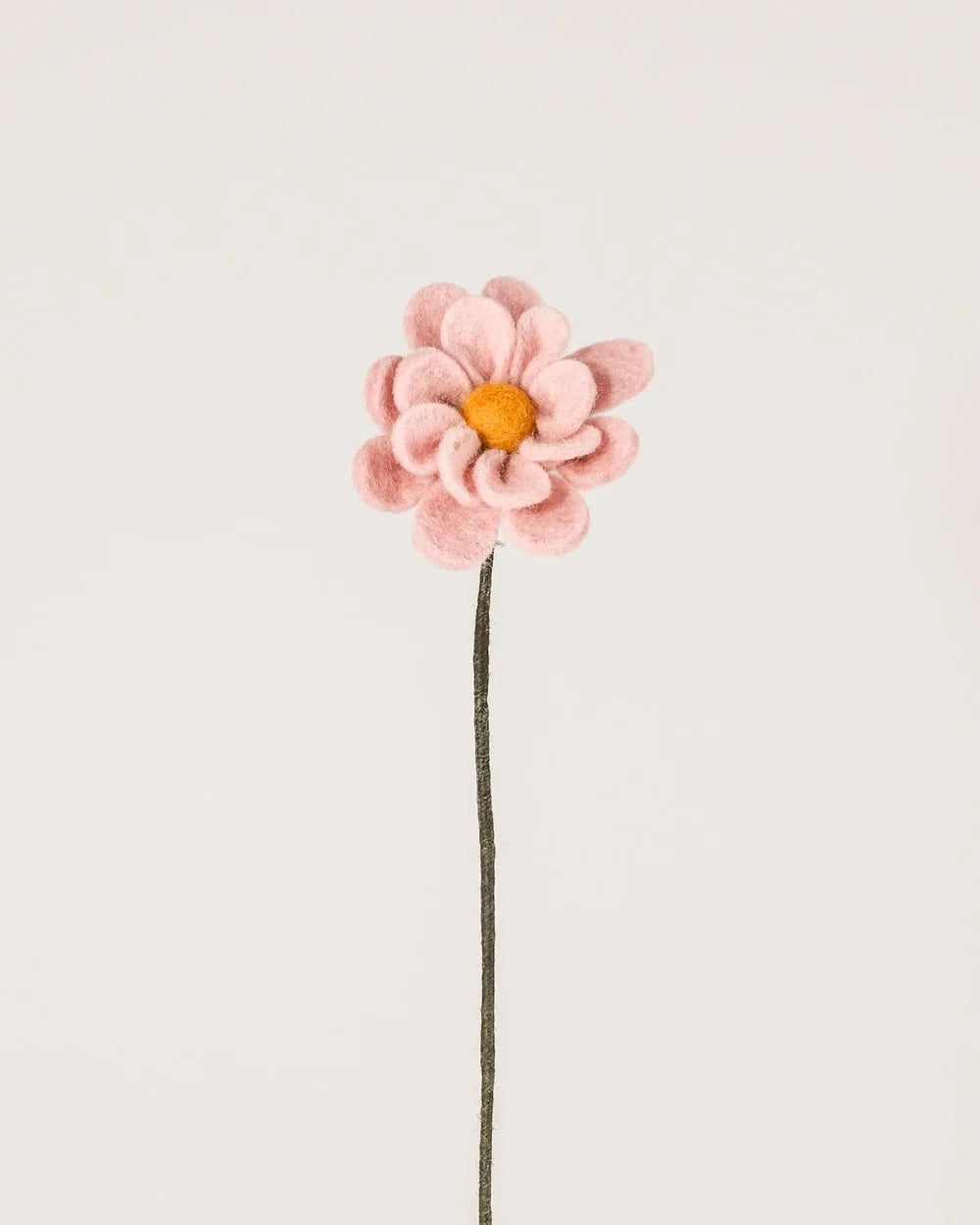 BRANCHE DE ANEMONE - LAINE FEUTREE ROSE PASTEL