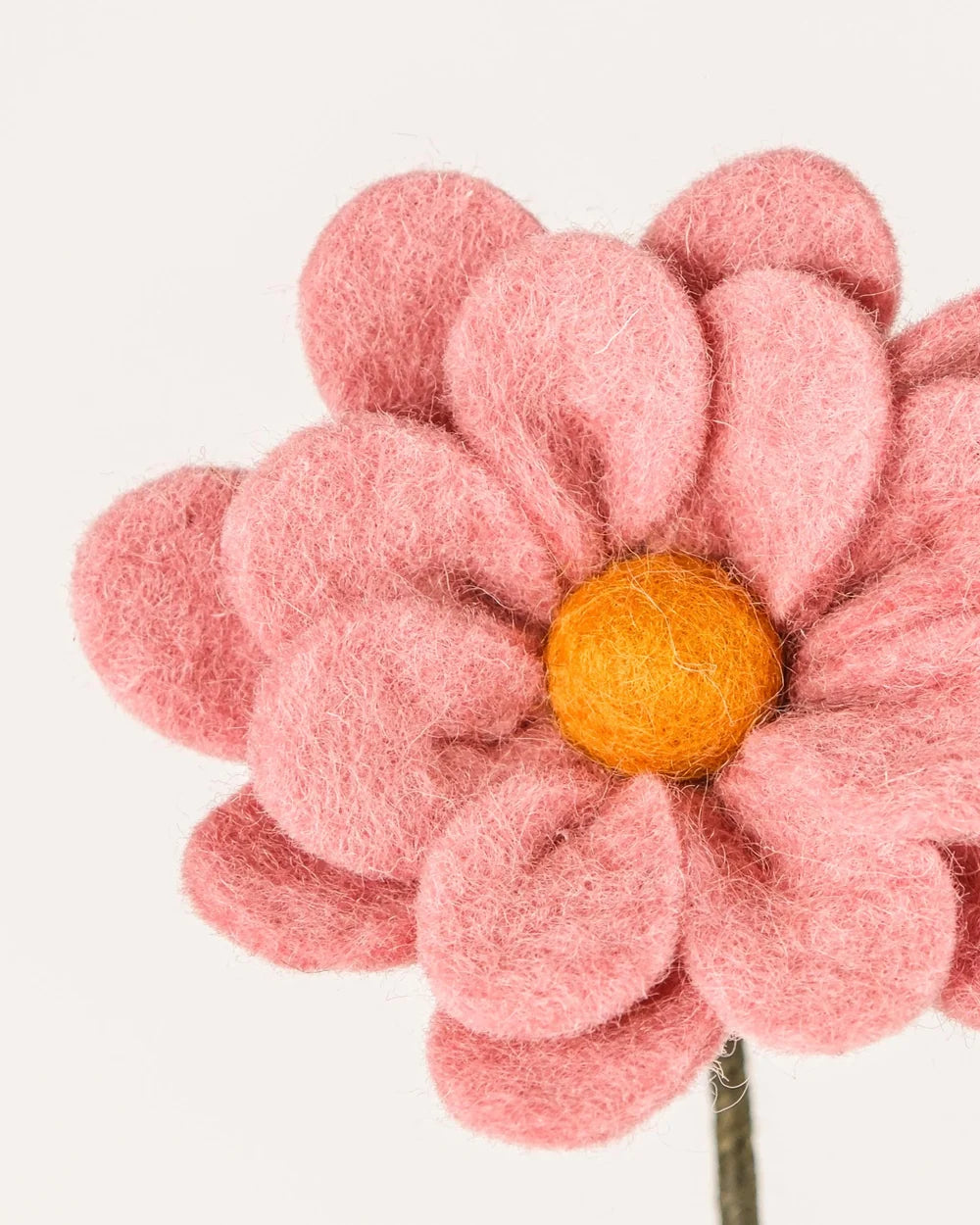 BRANCHE DE ANEMONE - LAINE FEUTREE ROSE