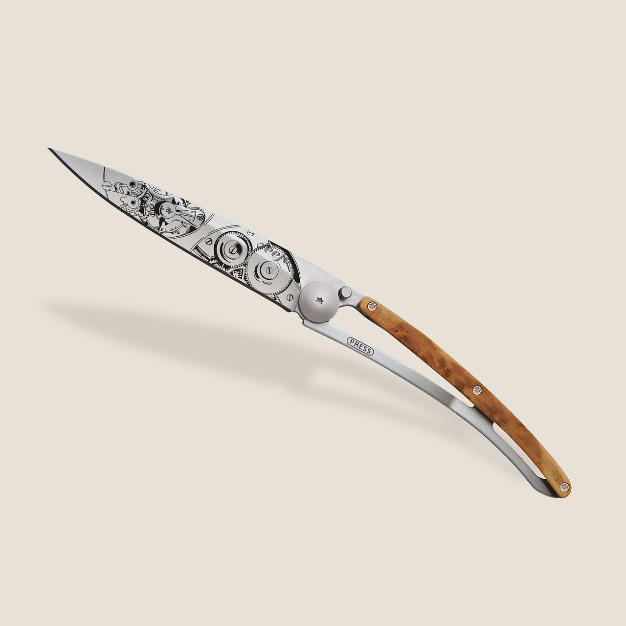 COUTEAU DE POCHE 37GR DEEJO GENEVRIER - GARDE-TEMPS