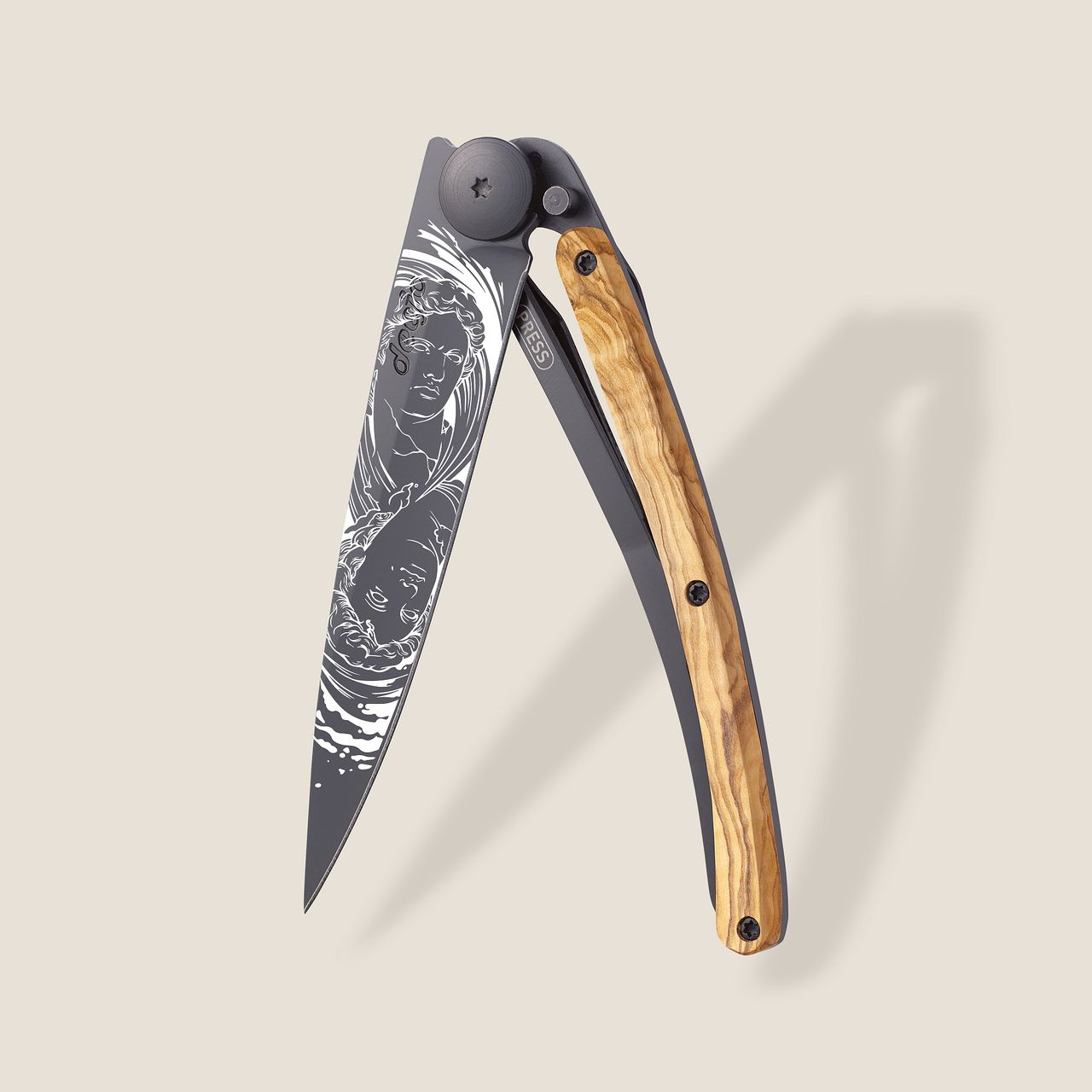 COUTEAU DE POCHE 37GR DEEJO OLIVIER - GEMEAU