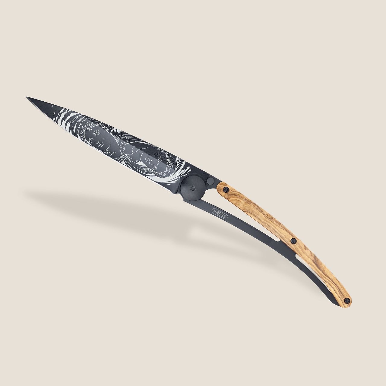 COUTEAU DE POCHE 37GR DEEJO OLIVIER - GEMEAU