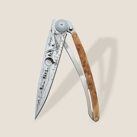 COUTEAU DE POCHE 37GR DEEJO GENEVRIER - GOLF
