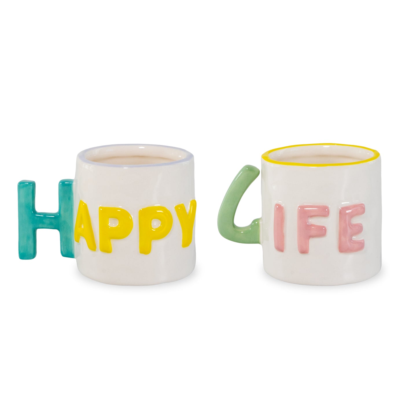 SET DE 2 TASSES HAPPY/LIFE- 100ML