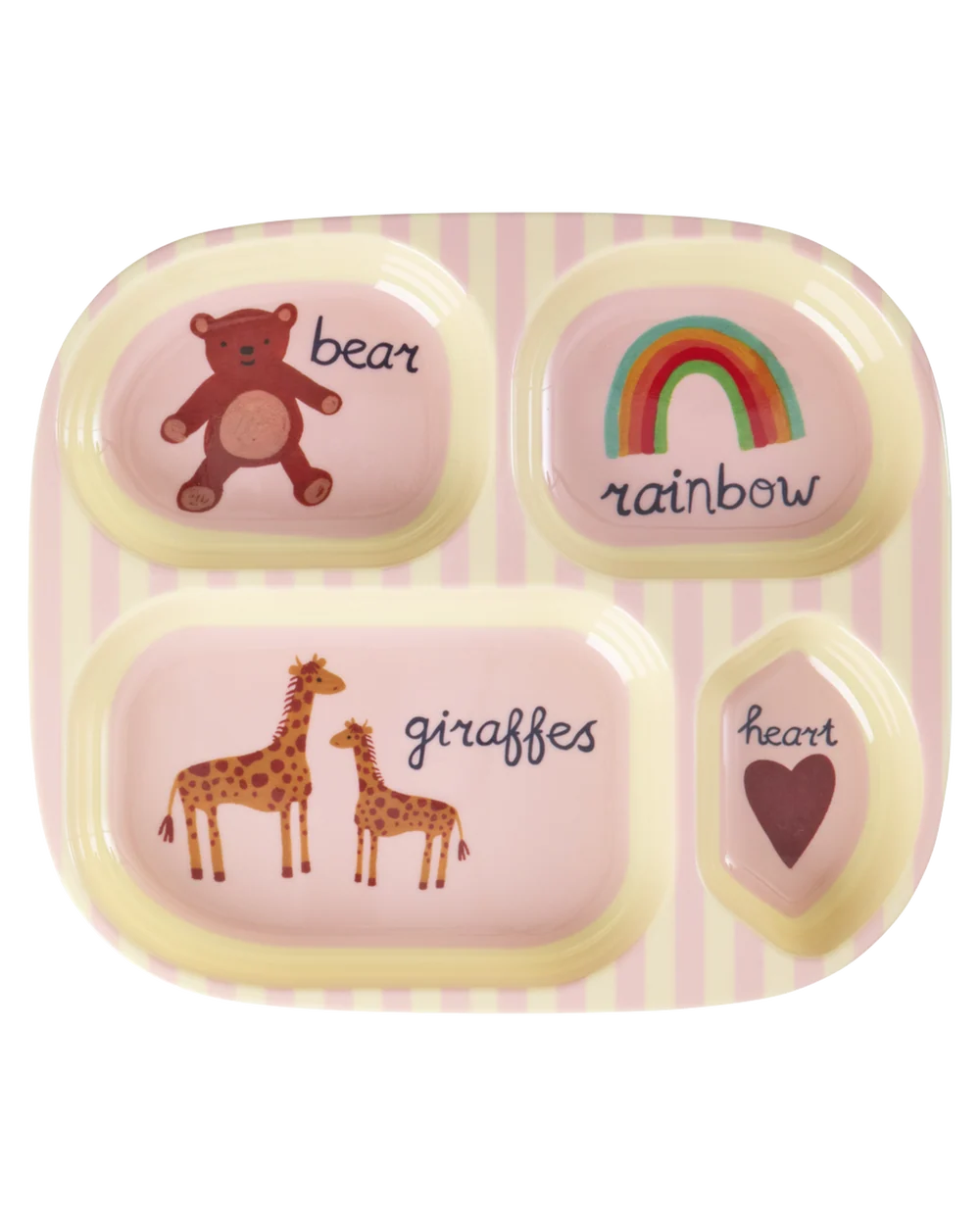 ASSIETTE 4 COMPARTIMENTS - ABC ROSE