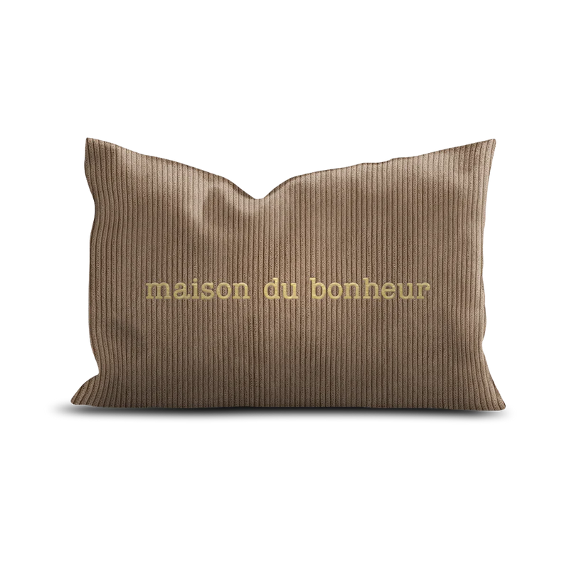 COUSSIN VELOURS COTELE MAISON DU BONHEUR - 4OX60CM