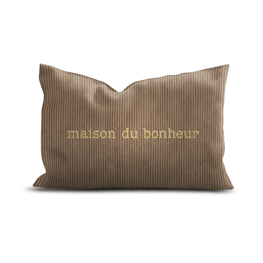 COUSSIN VELOURS COTELE MAISON DU BONHEUR - 4OX60CM