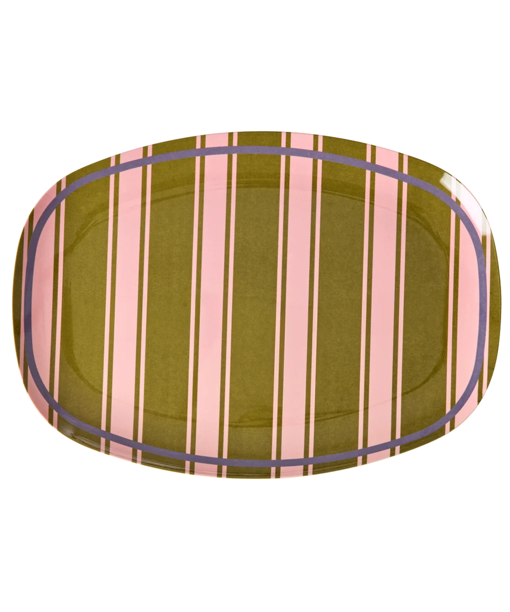 ASSIETTE RECTANGULAIRE - RAYURES