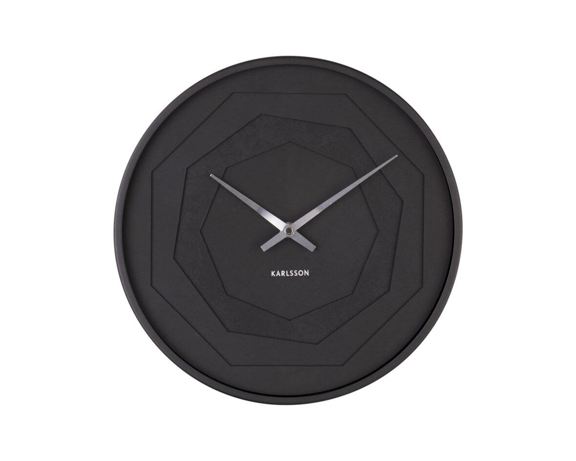 HORLOGE ORIGAMI NOIR