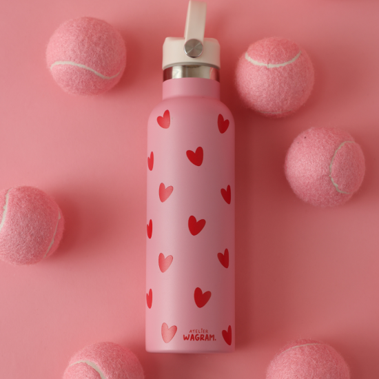 GOURDE ROSE COEURS ROUGE - 600ML