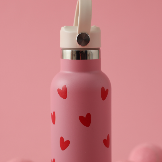 GOURDE ROSE COEURS ROUGE - 600ML
