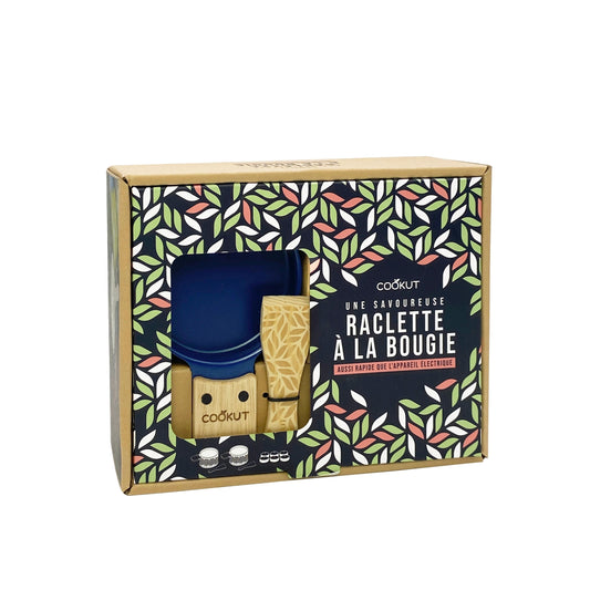 RACLETTE A LA BOUGIE POUR 2 - FEUILLE BLEU