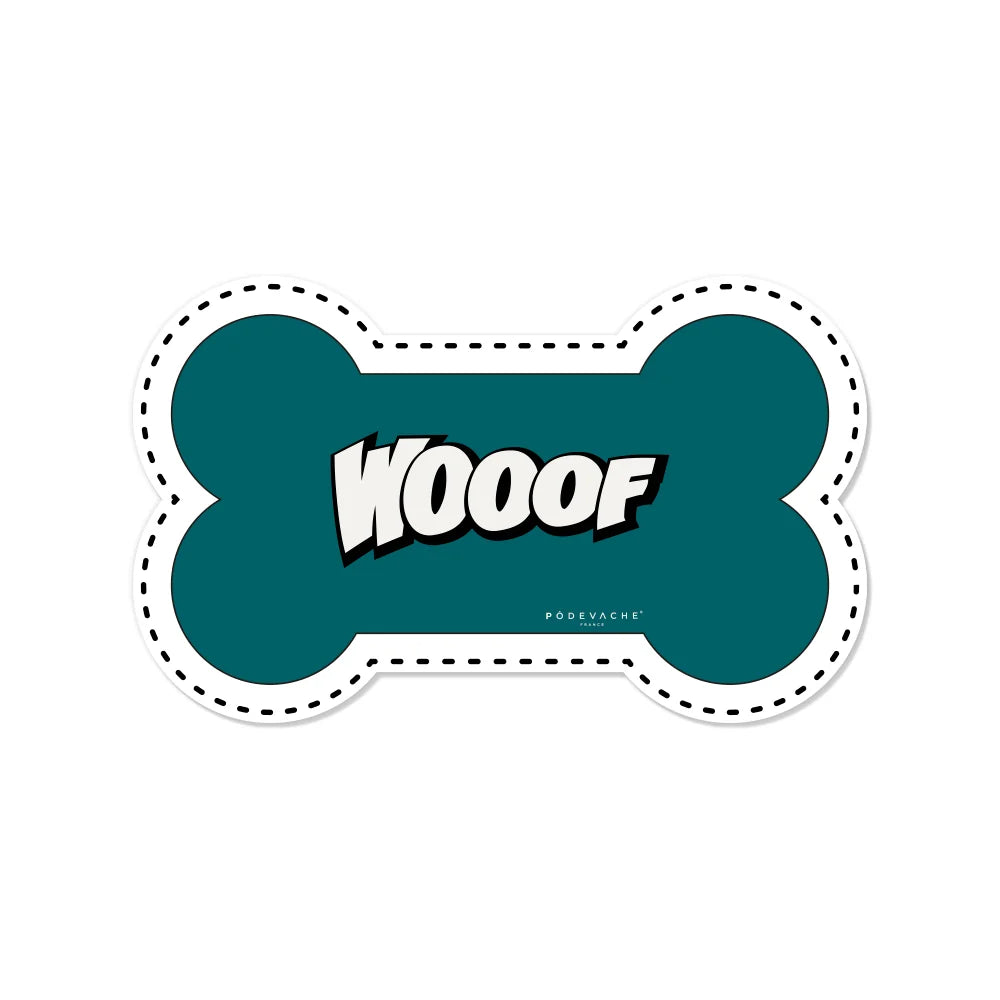 TAPIS POUR GAMELLES WOOF - BLEU CANARD