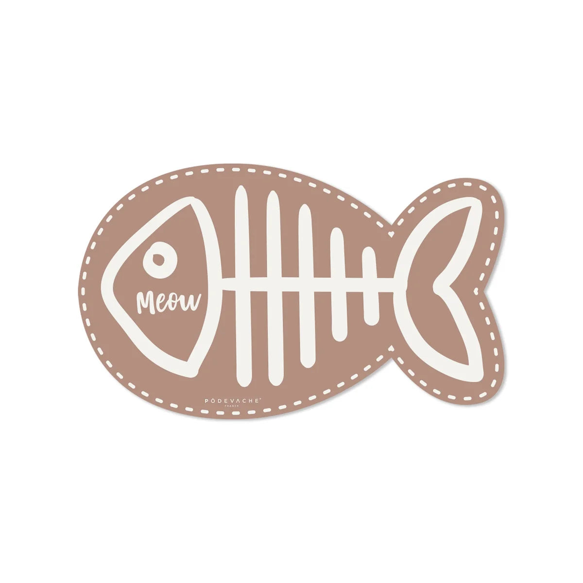 TAPIS POUR GAMELLES MEOW - POISSON ROSE