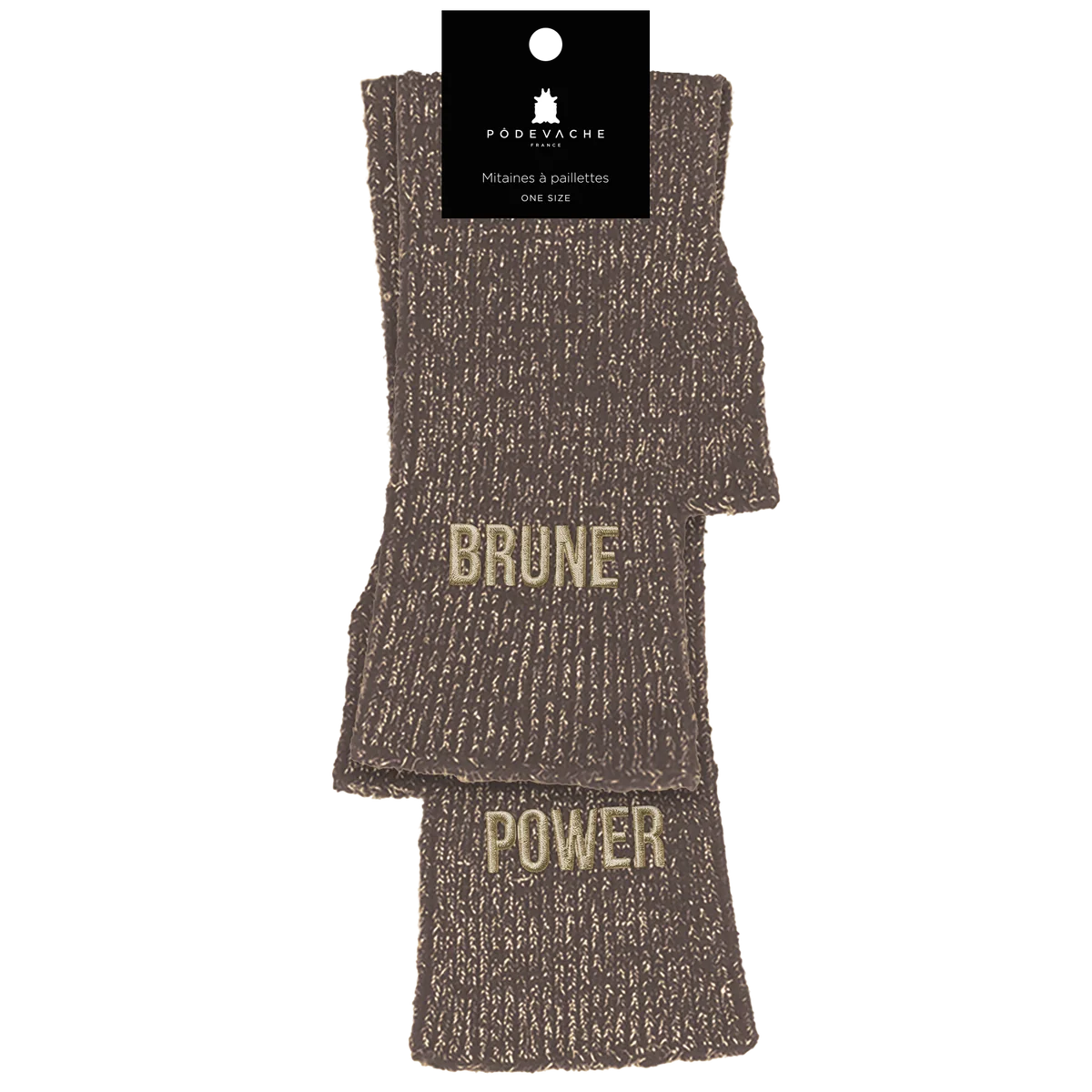 MITAINES PAILLETTES - BRUNE POWER