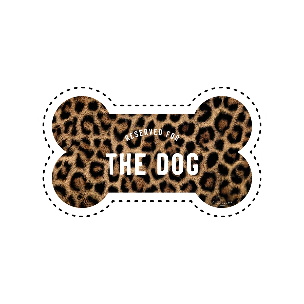 TAPIS POUR GAMELLES LEOPARD - RESERVE AU CHIEN