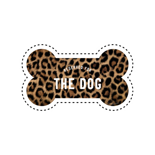 TAPIS POUR GAMELLES LEOPARD - RESERVE AU CHIEN