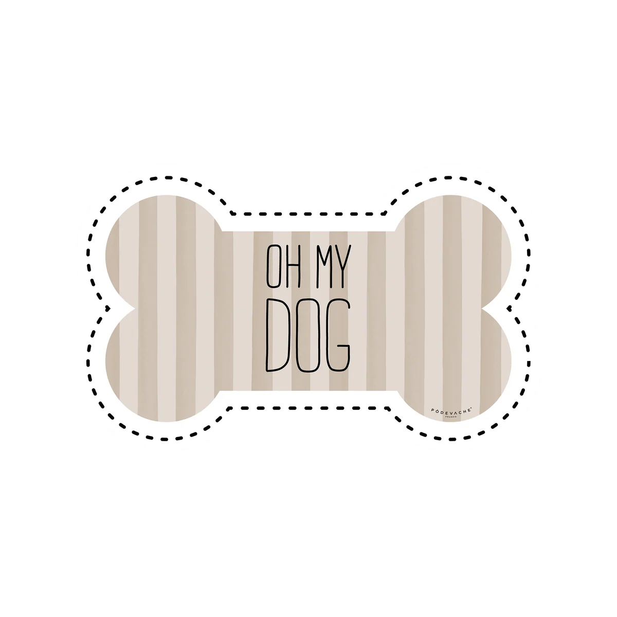 TAPIS POUR GAMELLES STRIPES - OH MY DOG
