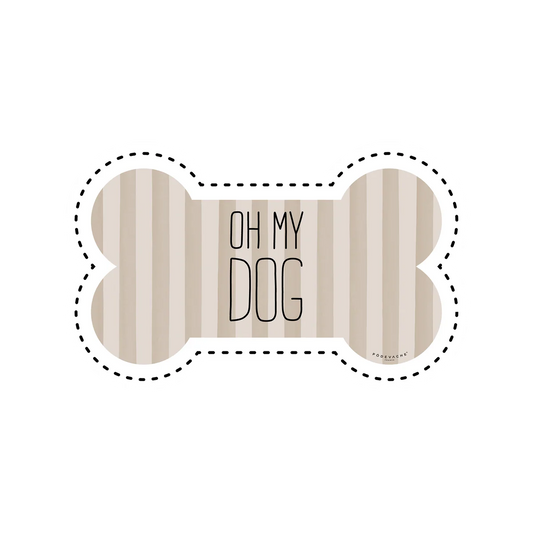TAPIS POUR GAMELLES STRIPES - OH MY DOG