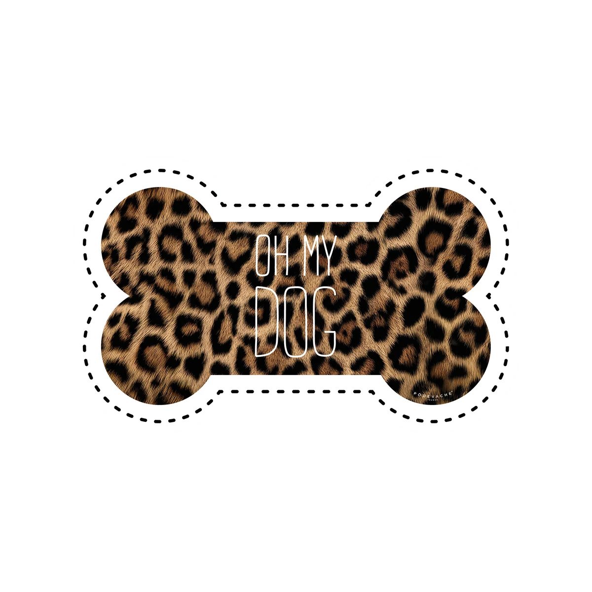 TAPIS POUR GAMELLES LEOPARD - OH MY DOG