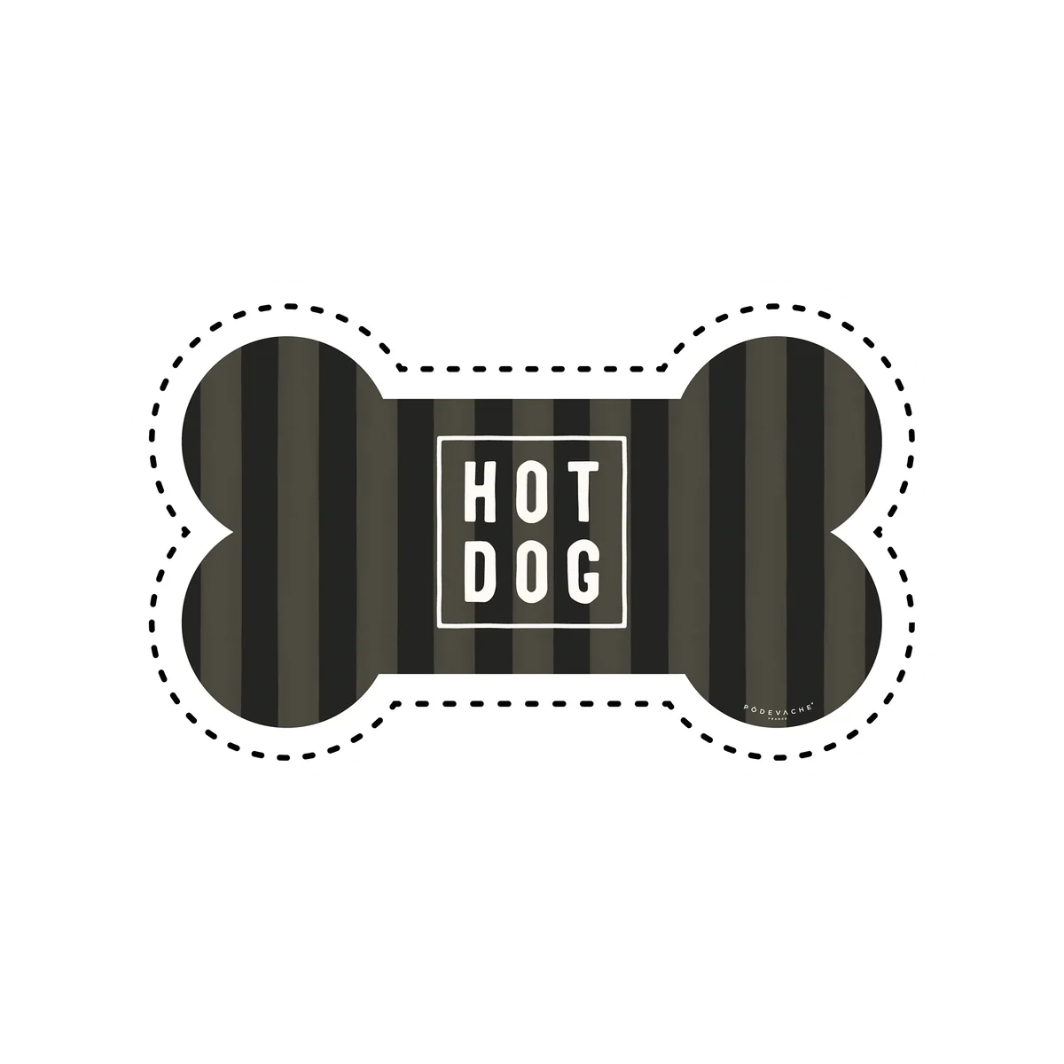 TAPIS POUR GAMELLES STRIPES - HOT DOG
