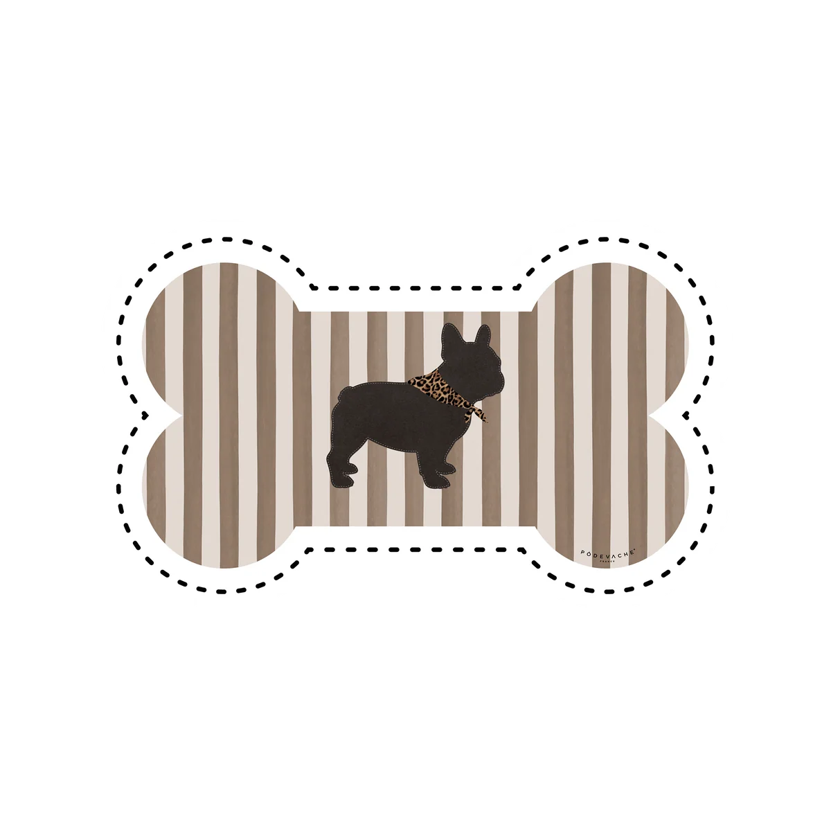 TAPIS POUR GAMELLES STRIPES - BULL DOG