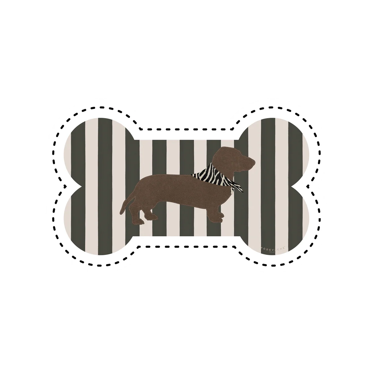 TAPIS POUR GAMELLES STRIPES - TECKEL