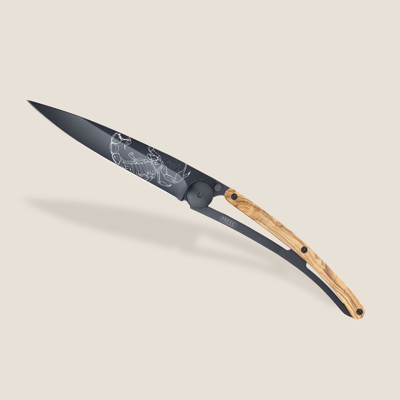 COUTEAU DE POCHE 37GR DEEJO OLIVIER - SCORPION