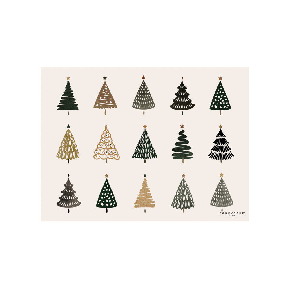 SET DE TABLE SAPINS MULTI - 33X45CM