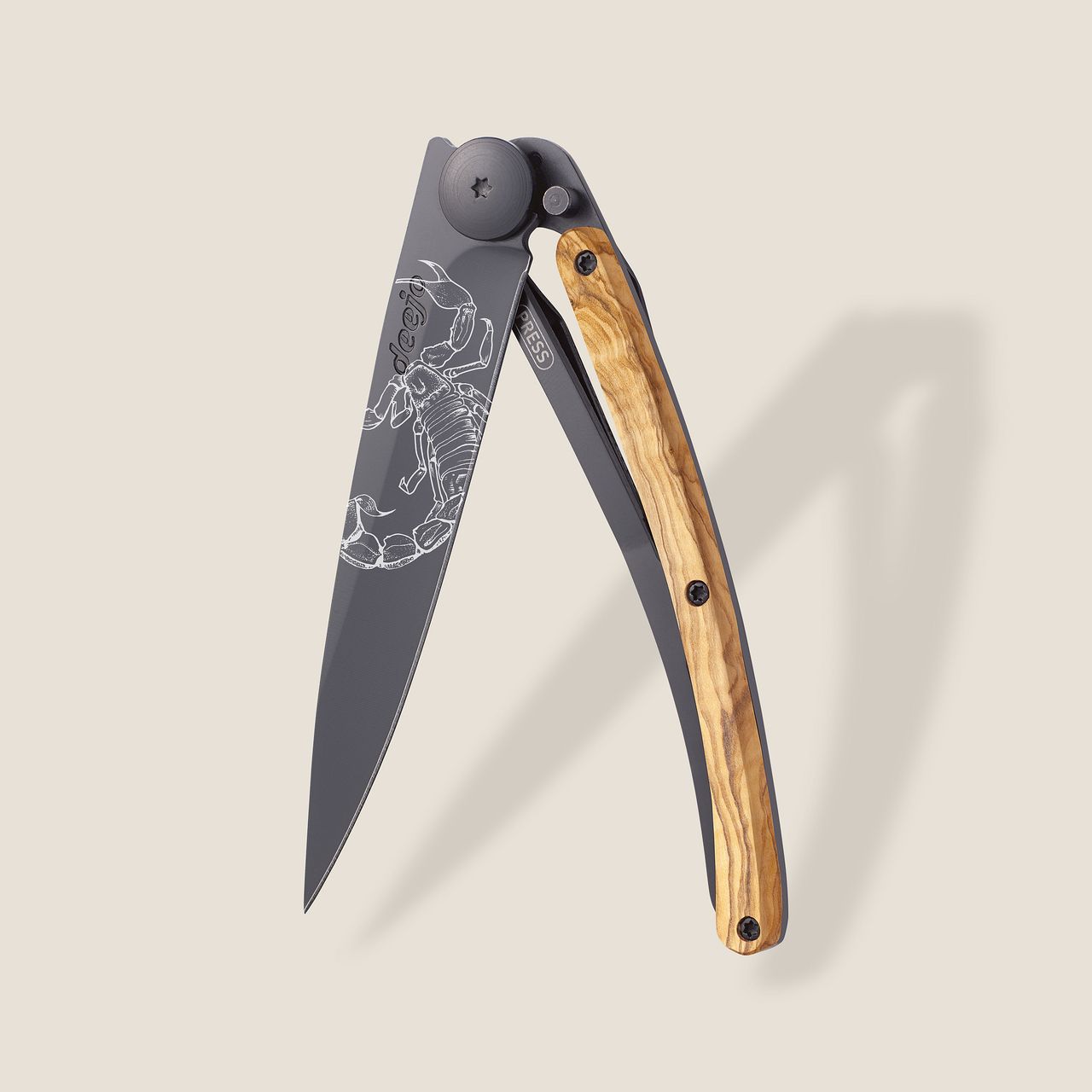 COUTEAU DE POCHE 37GR DEEJO OLIVIER - SCORPION
