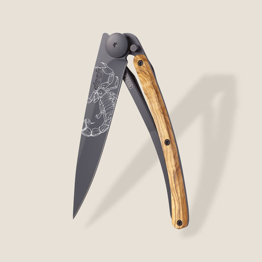 COUTEAU DE POCHE 37GR DEEJO OLIVIER - SCORPION