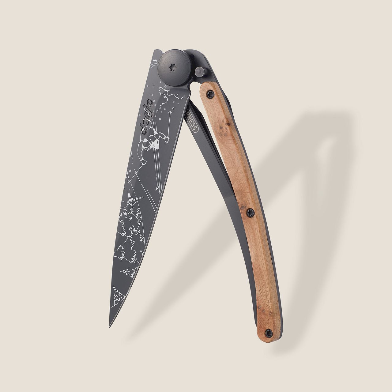 COUTEAU DE POCHE 37GR DEEJO GENEVRIER - SKI