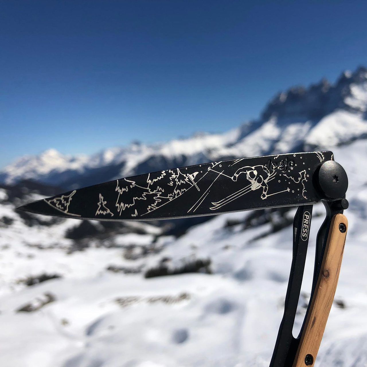 COUTEAU DE POCHE 37GR DEEJO GENEVRIER - SKI