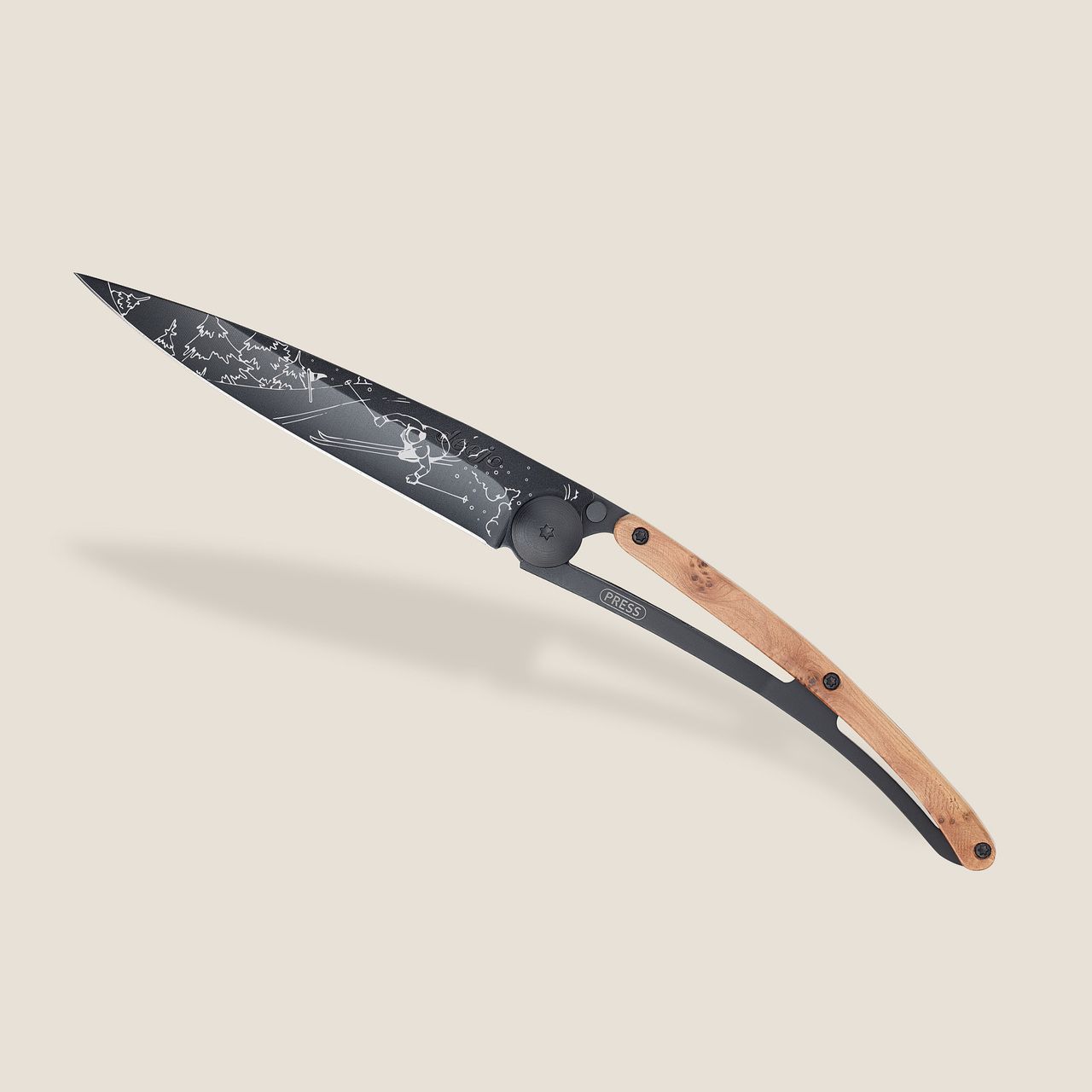 COUTEAU DE POCHE 37GR DEEJO GENEVRIER - SKI
