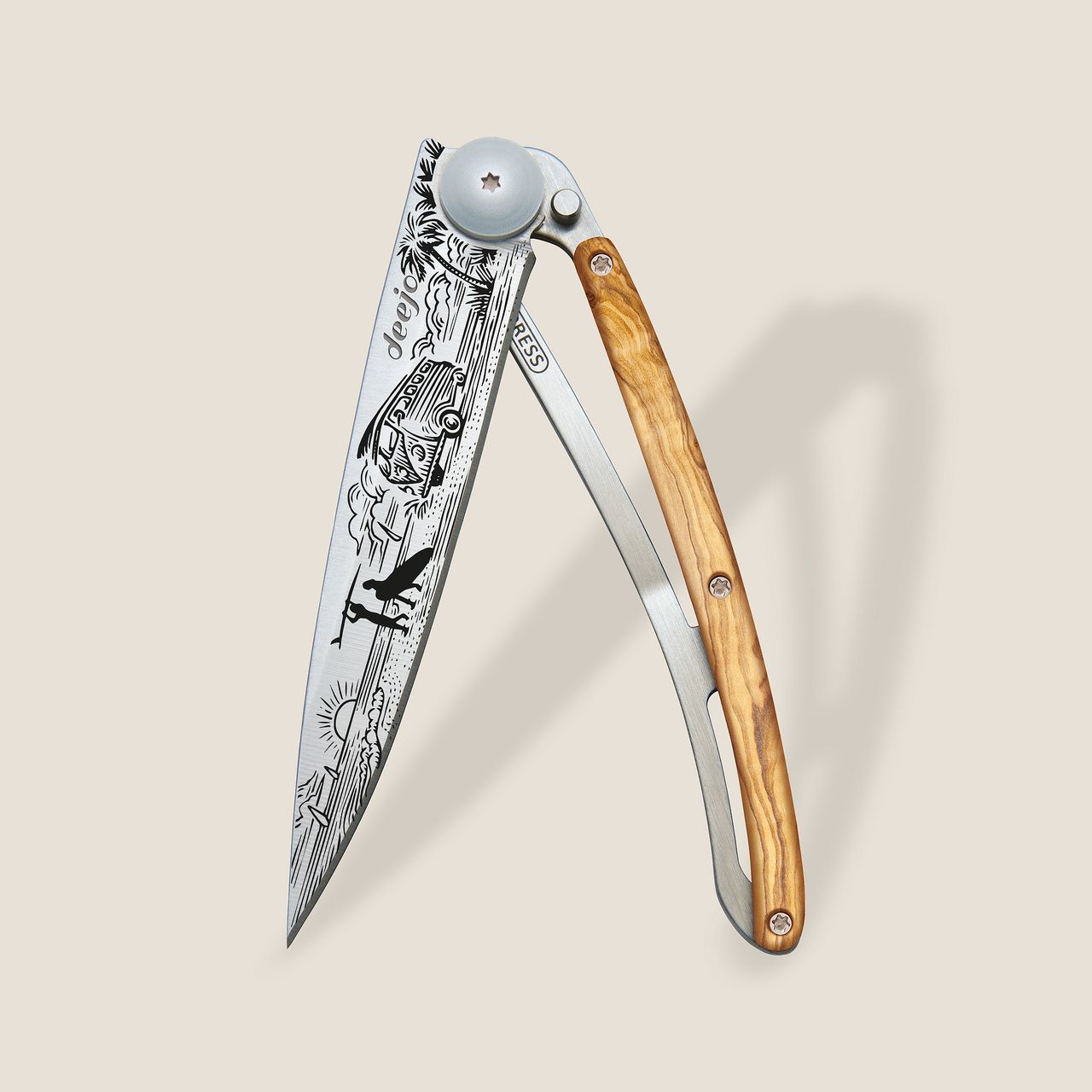 COUTEAU DE POCHE 37GR DEEJO OLIVIER - VAN LIFE