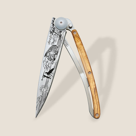 COUTEAU DE POCHE 37GR DEEJO OLIVIER - VAN LIFE