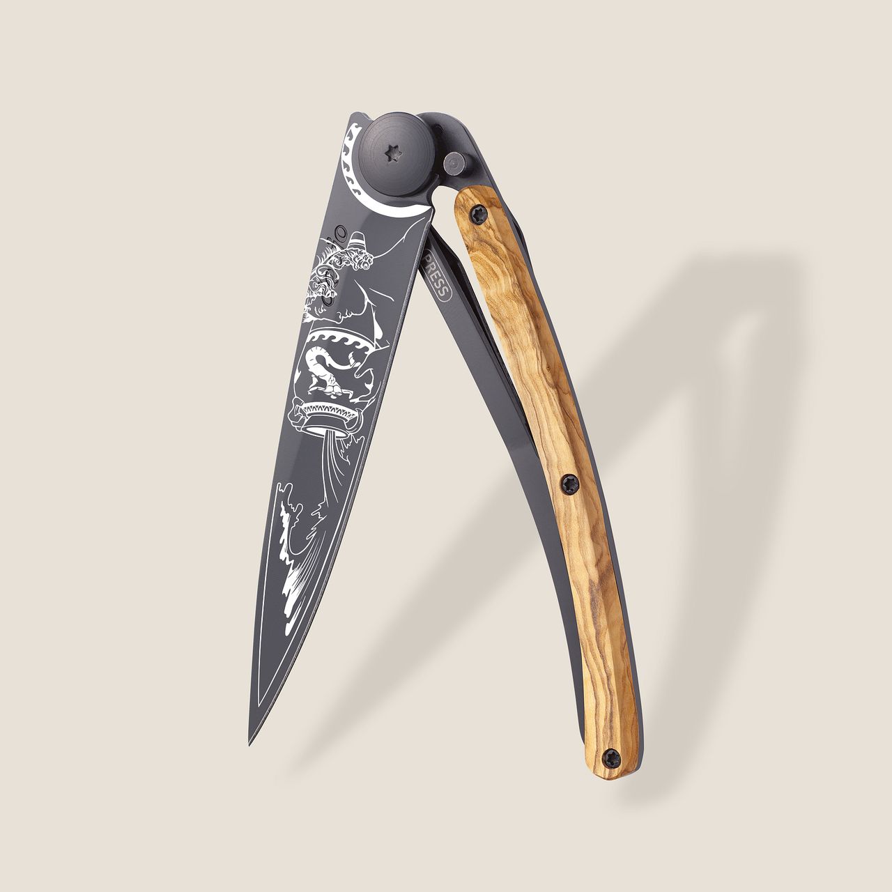 COUTEAU DE POCHE 37GR DEEJO OLIVIER - VERSEAU