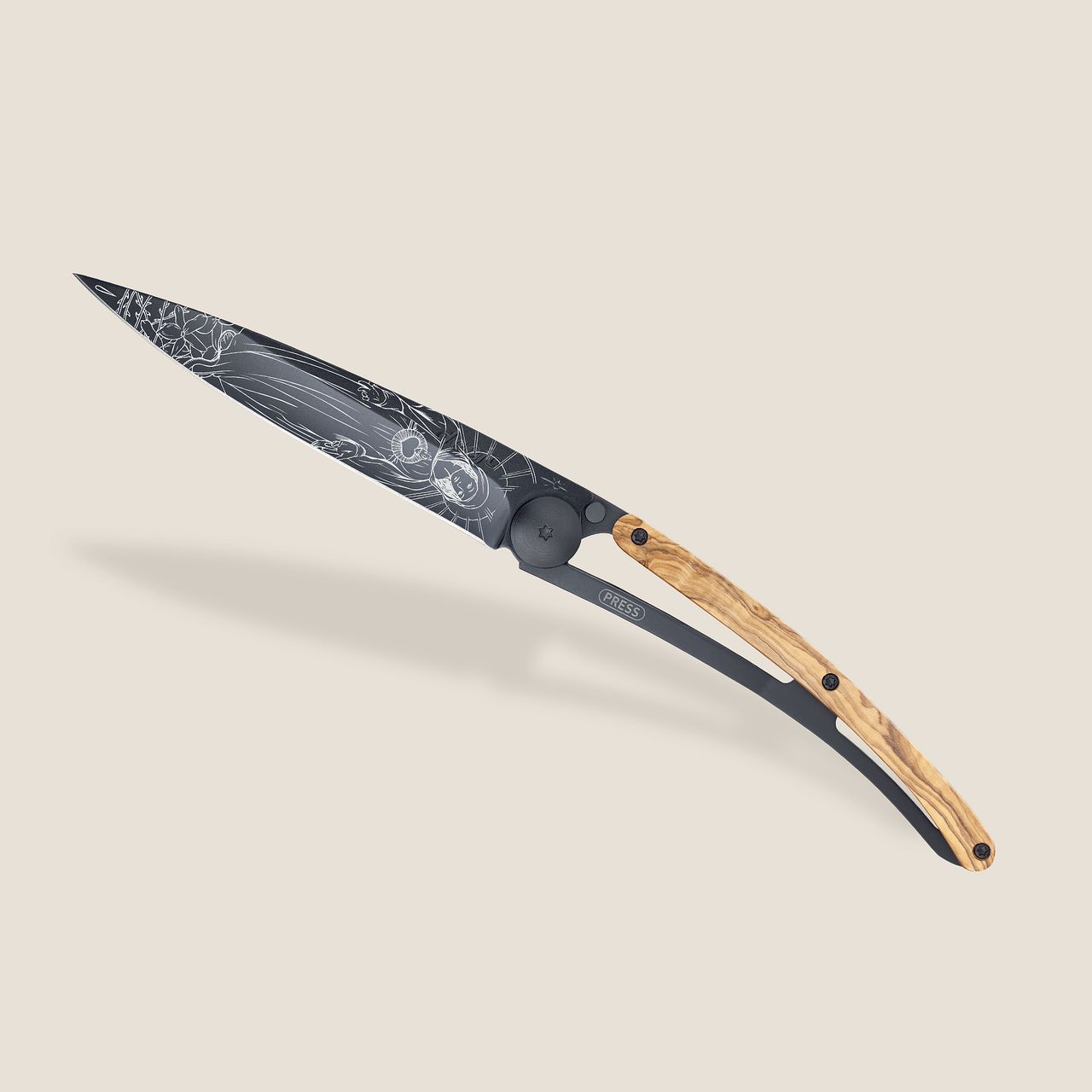 COUTEAU DE POCHE 37GR DEEJO OLIVIER - VIERGE