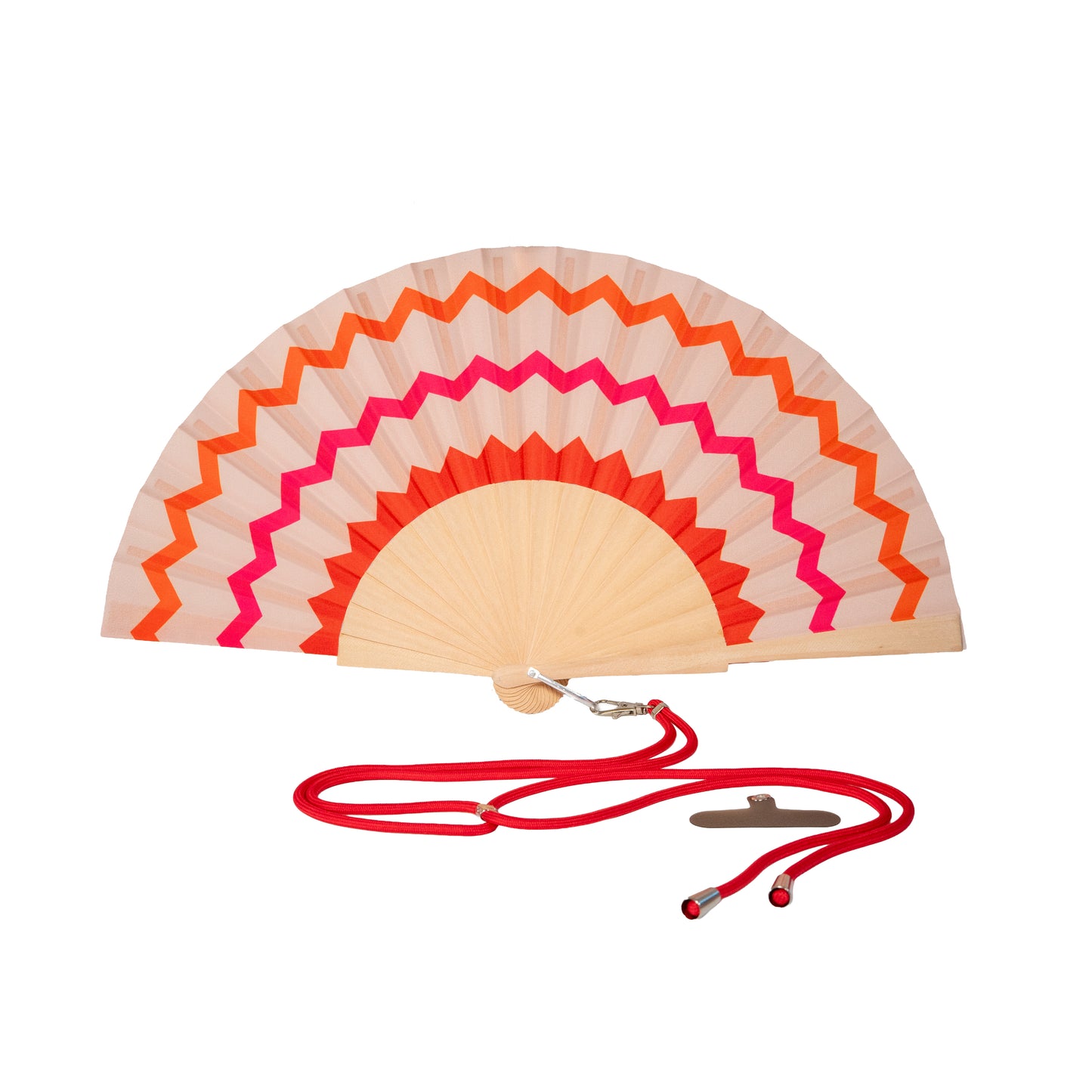 EVENTAIL BOIS/TISSU - ZIGZAG