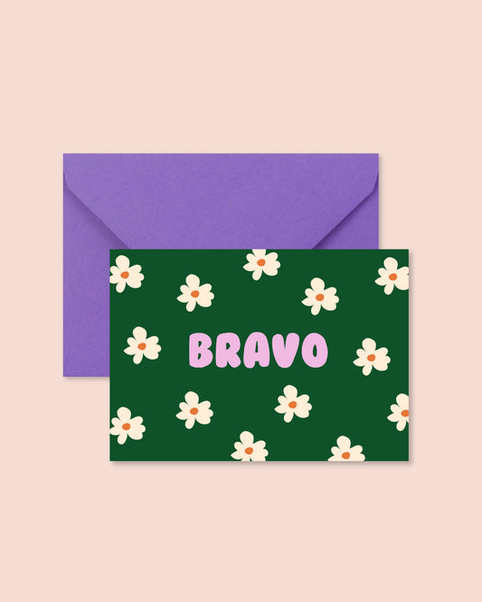Carte "Félicitations" : Bravo (avec enveloppe)