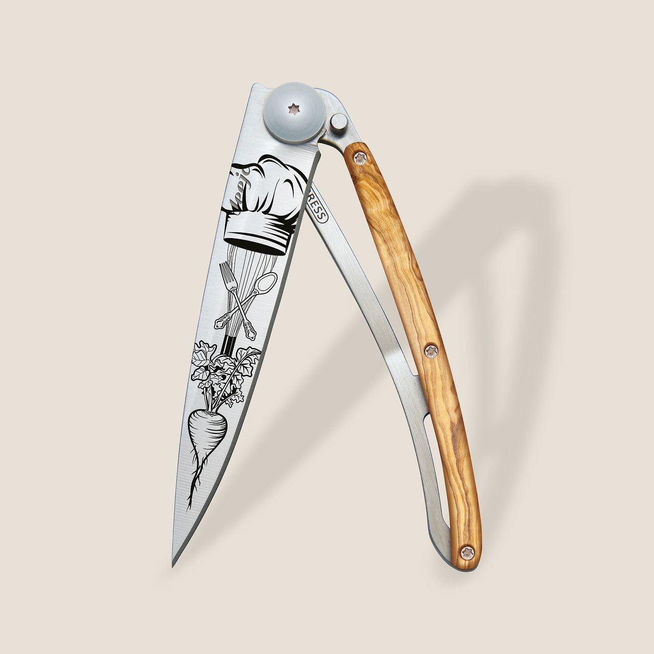 COUTEAU DE POCHE 37GR DEEJO OLIVIER - CHEF